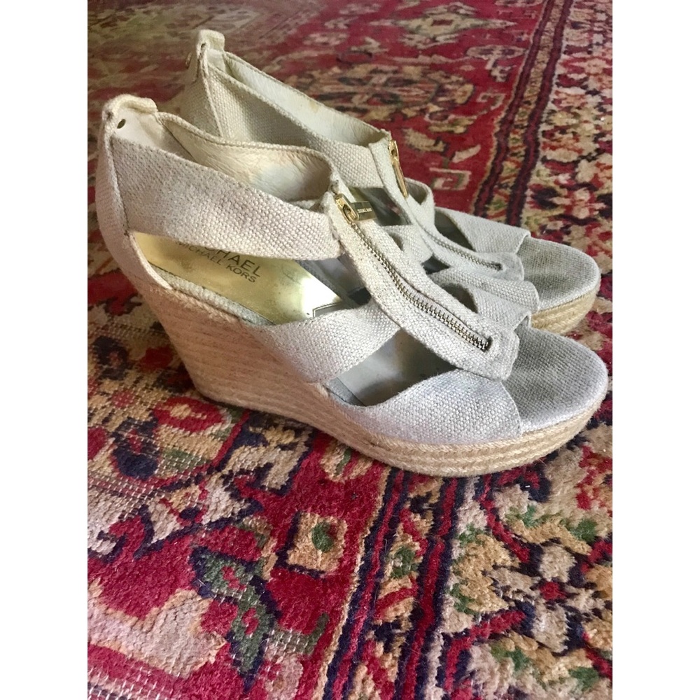 Michael Kors Wedge Sandals, Cream